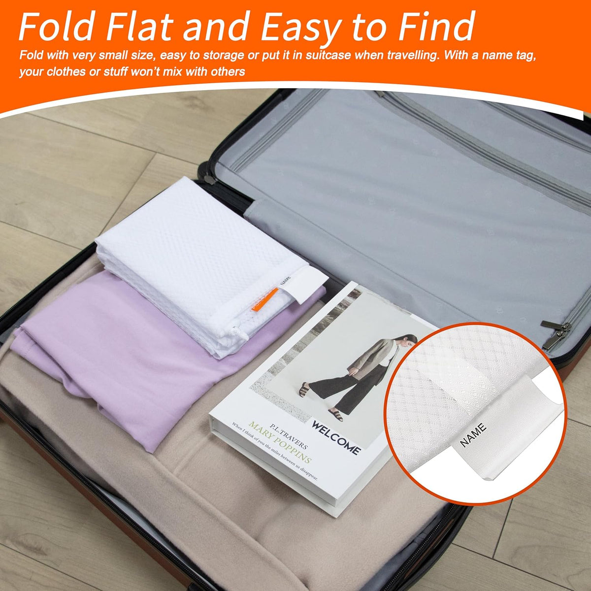 Polecasa 2 Pack Heavy Duty Diamond Large Mesh Laundry Bag, 24x36", White