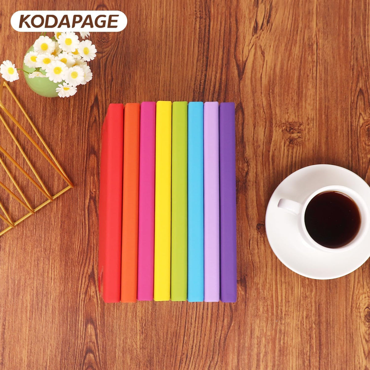 A5 Liend Journal Notebook, 7mm College Ruled Notepad, Journaling for Writing, Work, School, Travel and Note Taking, Hardcover 224 Pages (112 Sheets) 5.5 x 8.3 inches Multicolored (8 Pack)