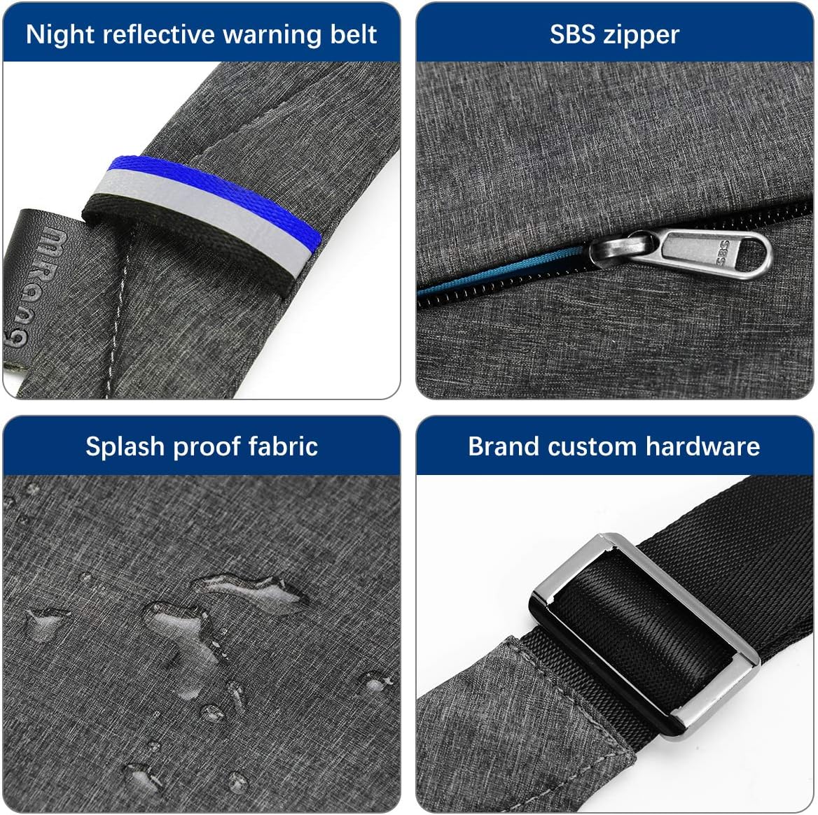 MRang Sling Crossbody Bags Trendy Travel Anti Theft Safe Purse Bags for Women Men Waterproof