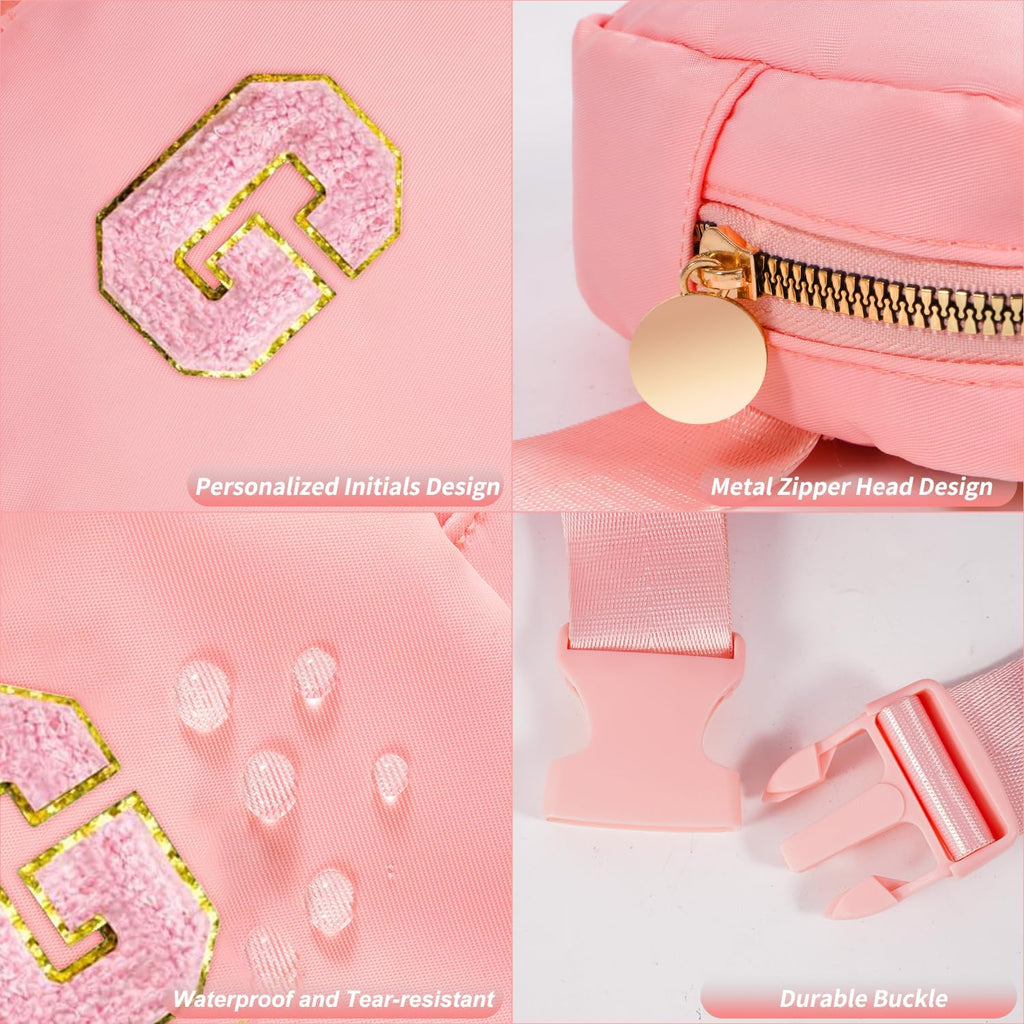 Uygafly Gifts for Girls Kids Toddler,Initial Fanny Pack Purse Peach,G