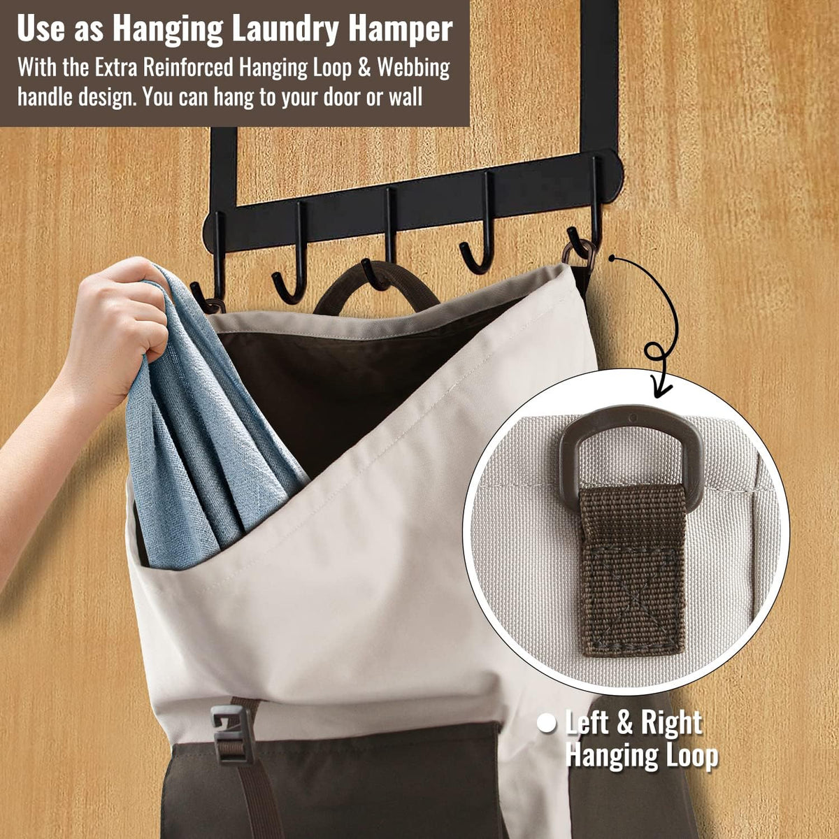 Laundry Bag Backpack 125L Extra Large, Heavy Duty 900D Coated Oxford Fabric, 3 Pockets Durable Travel Laundry Bags with Soft Padded Shoulder Straps for College Dorm, Apartment, Laundromat (Khaki)