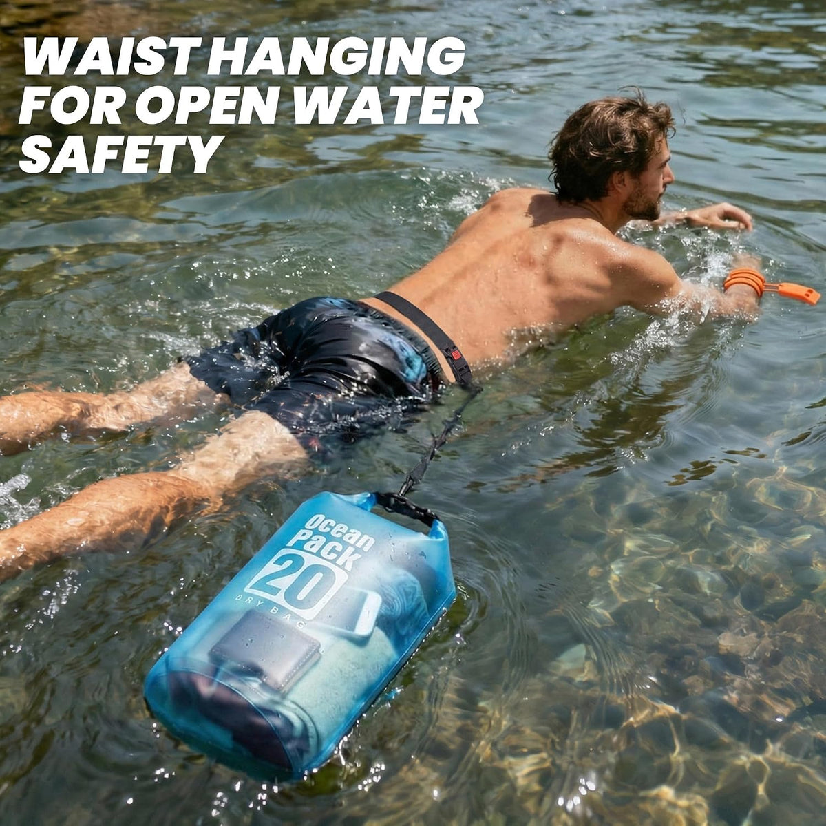 TILYMOL Waterproof Dry Bag Backpack for Kayaking, paddle boarding - 20L