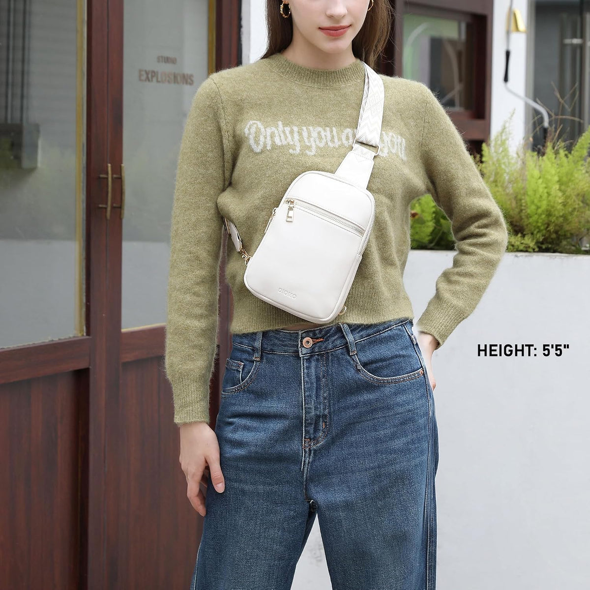 DIOMO Small Crossbody Bags for Women,Anti Theft RFID Travel Sling Purse