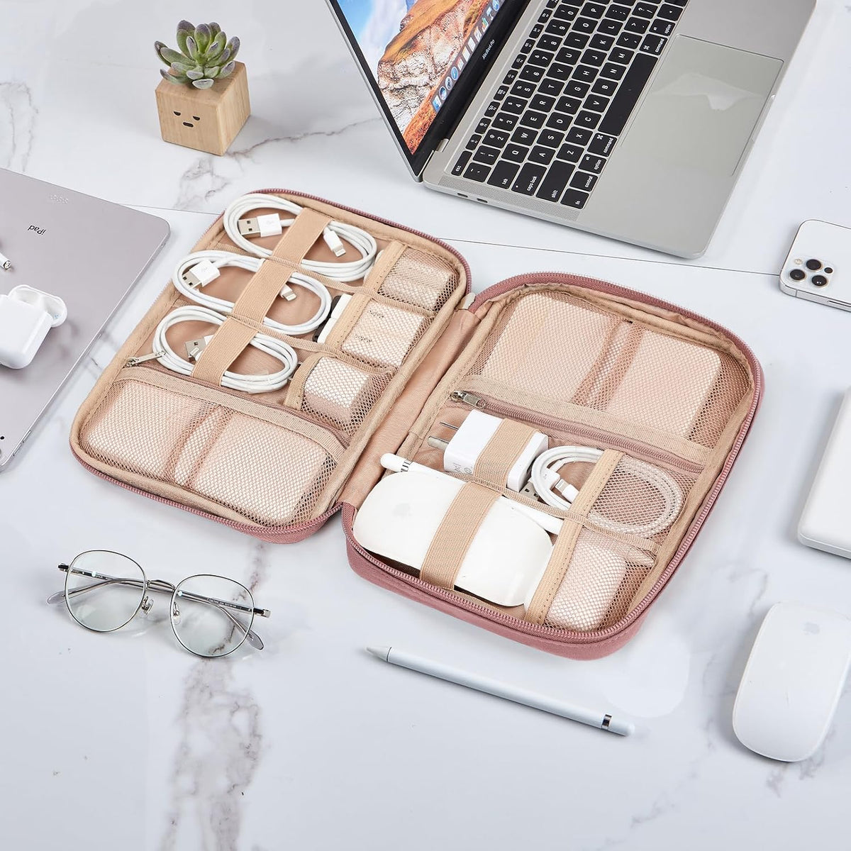 NISHEL Travel Cord Organizer, Electronic Cable Accessories Storage Bag