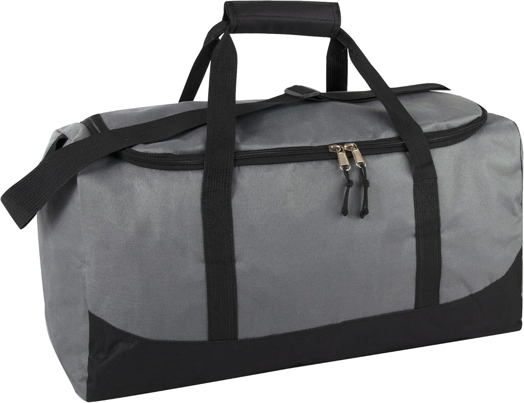 20 Inch, 40 Liter Duffel Bag for Men, Women Travel Weekender Overnight Carry-on Shoulder Duffel Tote Bag (Grey)