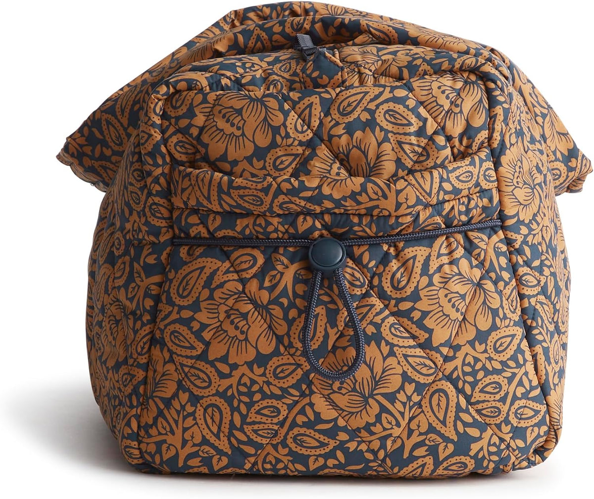 Vera Bradley Women's Featherweight Original Duffel Bag, Lotus Montage Roasted Pecan, One Size