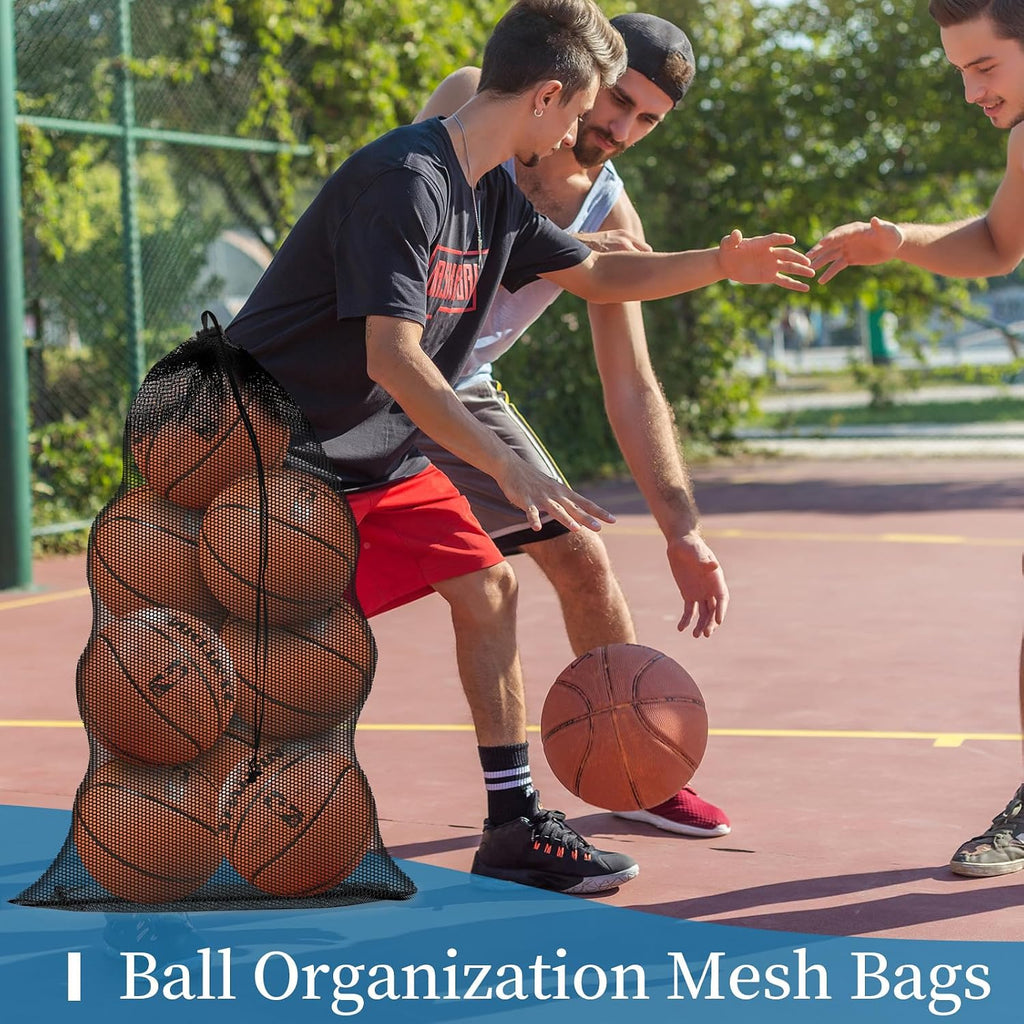 6 Pack Mesh Bag Drawstring for Storage,23 x 35 Inch Net Bags with Lock