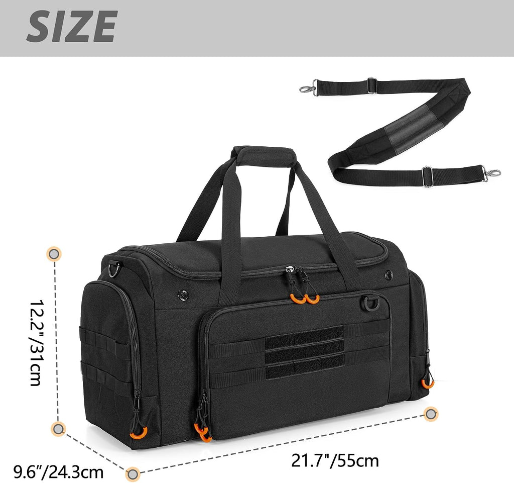 DSLEAF Tactical Sneaker Duffle Bag, Sneaker Travel Bag for 4 Pairs of Shoes