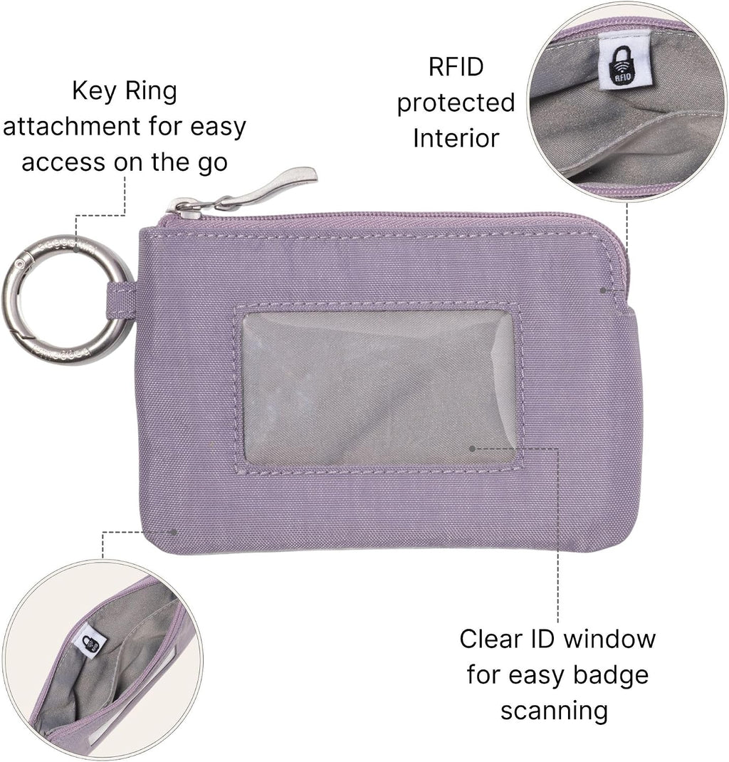 RFID Card Case - Lightweight 5"x3.5" Wallet with Keyring