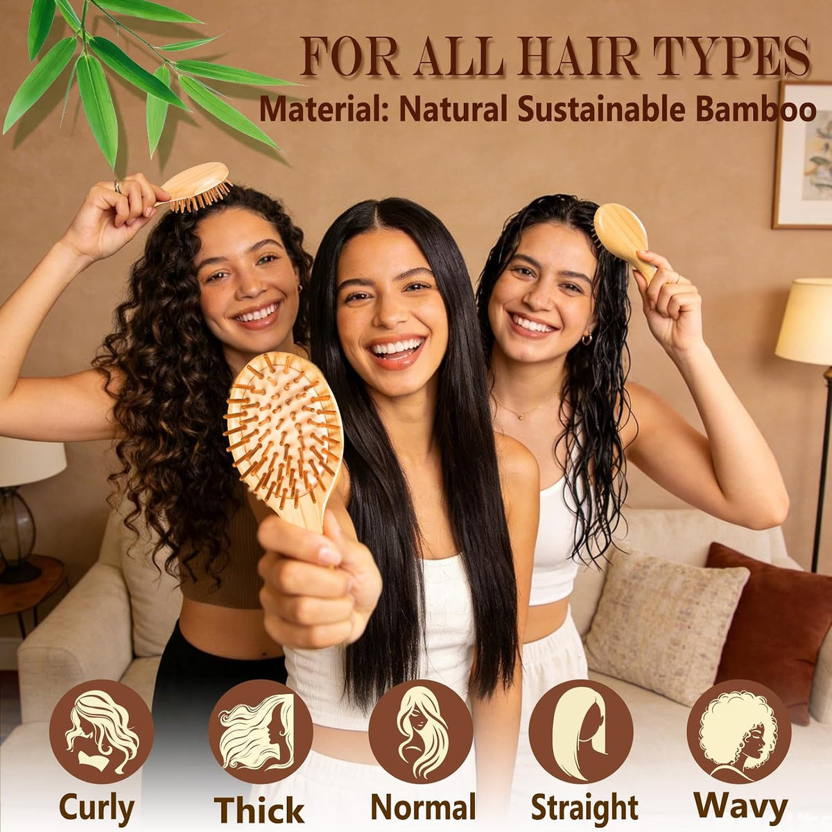 12 Pack Mini Detangling Hair Brush & 12 Color Dual-Tip Marker