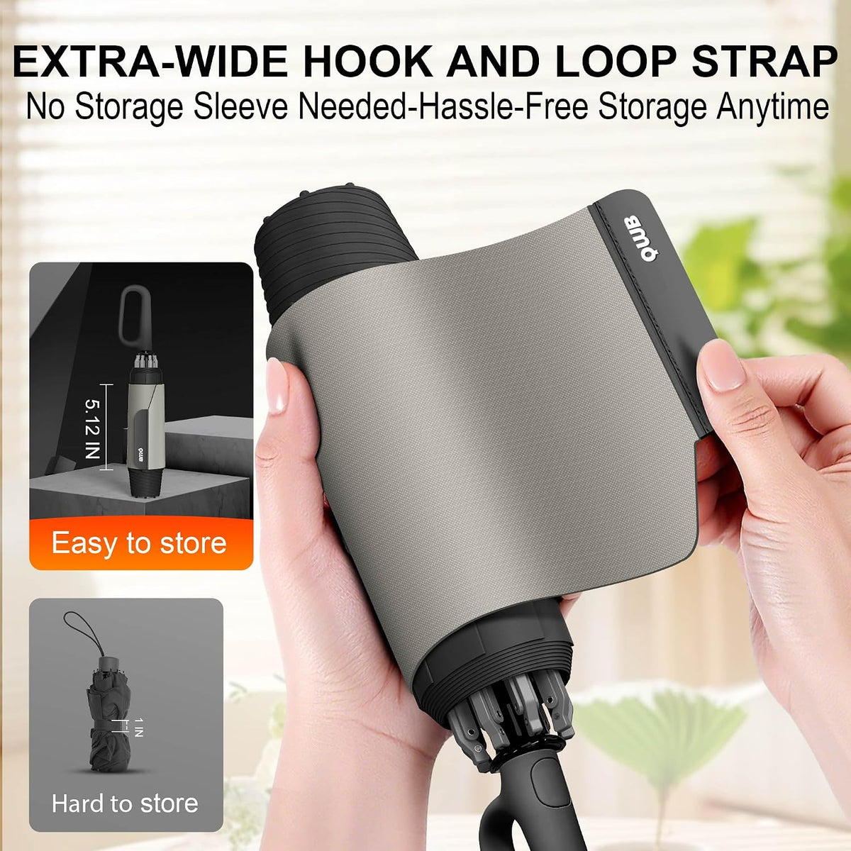QWB Inverted Umbrella with Auto Open Close Windproof Compact Travel