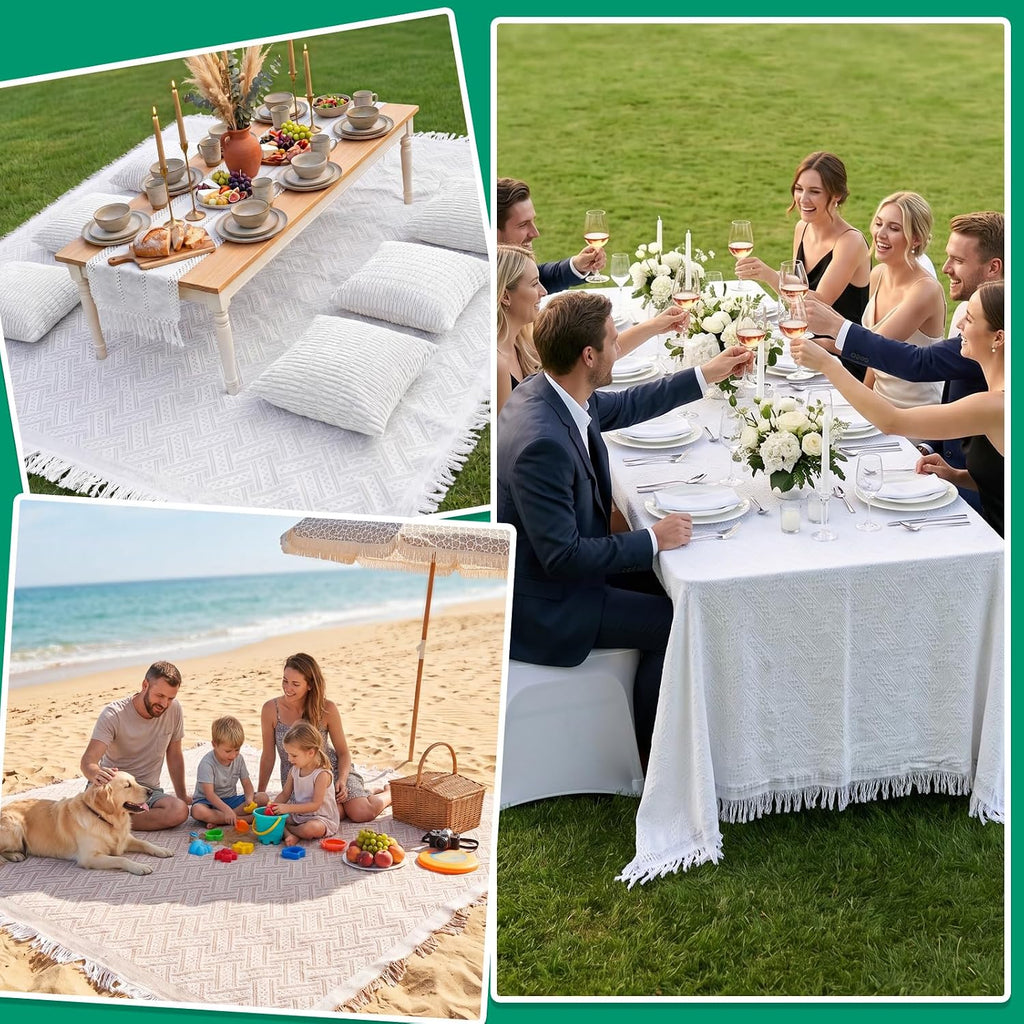Extra Large Boho Beach Mat Picnic Outdoor Blanket Woven Giant Towel Family Trip Summer Essentials Vacation Must Have Travel Accessories Lake Day Necessities Stuff Thing Need Gear Gift Item Gadget 2026