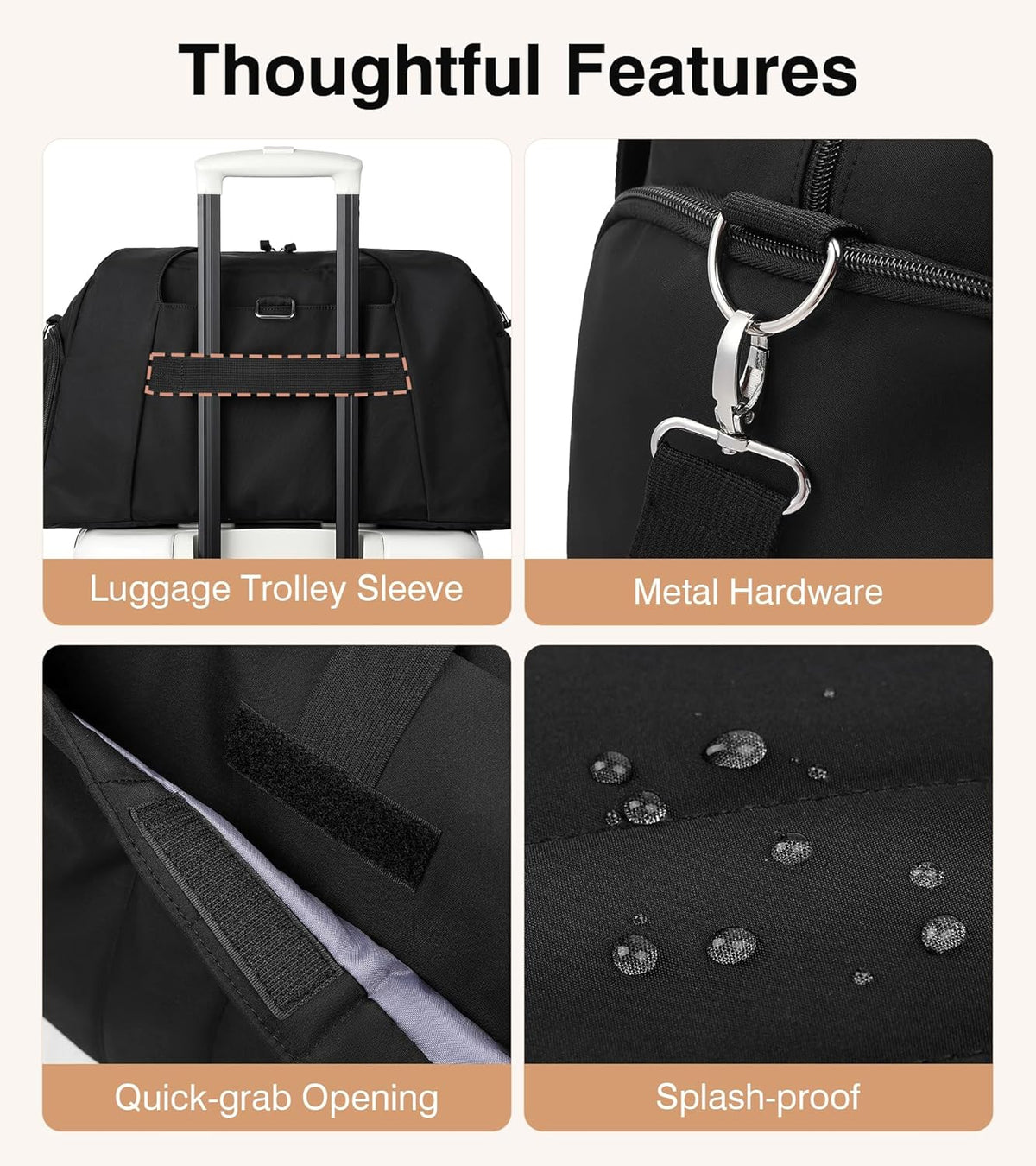 Marvolia Gym Bag for Women with Yoga Mat Holder