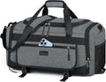 IGOLUMON Gym Bag for Men 55L Sports Duffel Bags Gym Duffle Bag Women with Shoe Compartment & Wet Pocket Water Resistant Travel Duffel Bag Lightweight Weekender Overnight Bag Gray