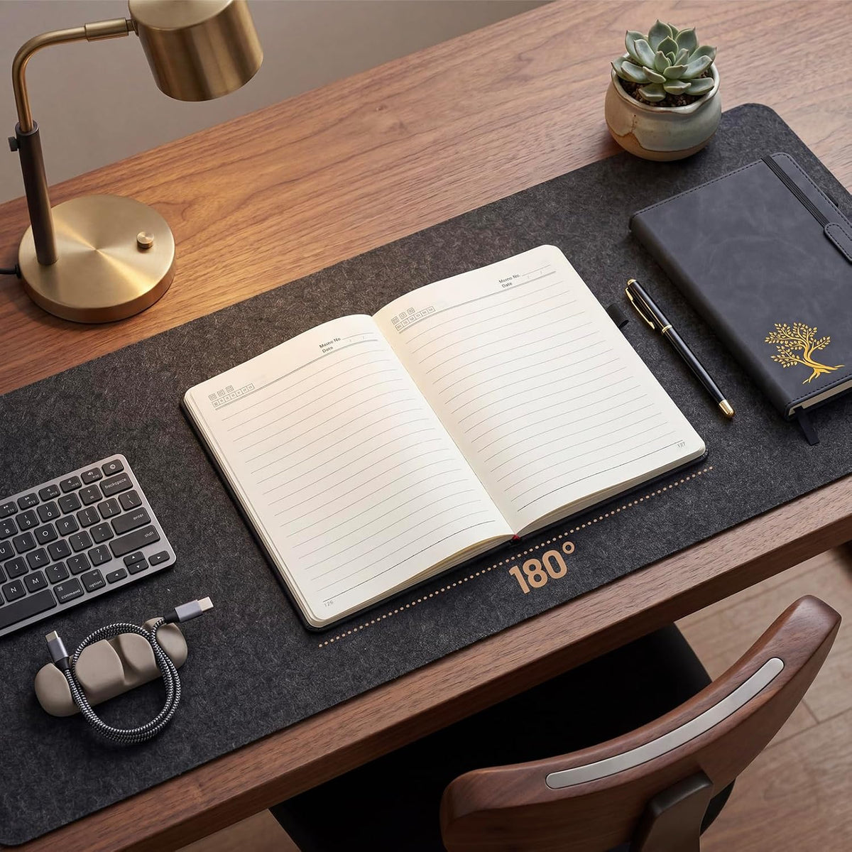 Vintage Hardcover Leather Journal Notebook, A5 Lined Notebook for Business Work School, 224 Pages 100GSM Thick No Bleed Paper, 180° Lay Flay Premium Writing Notebook for Note Taking Daily Diary Travel (Black)