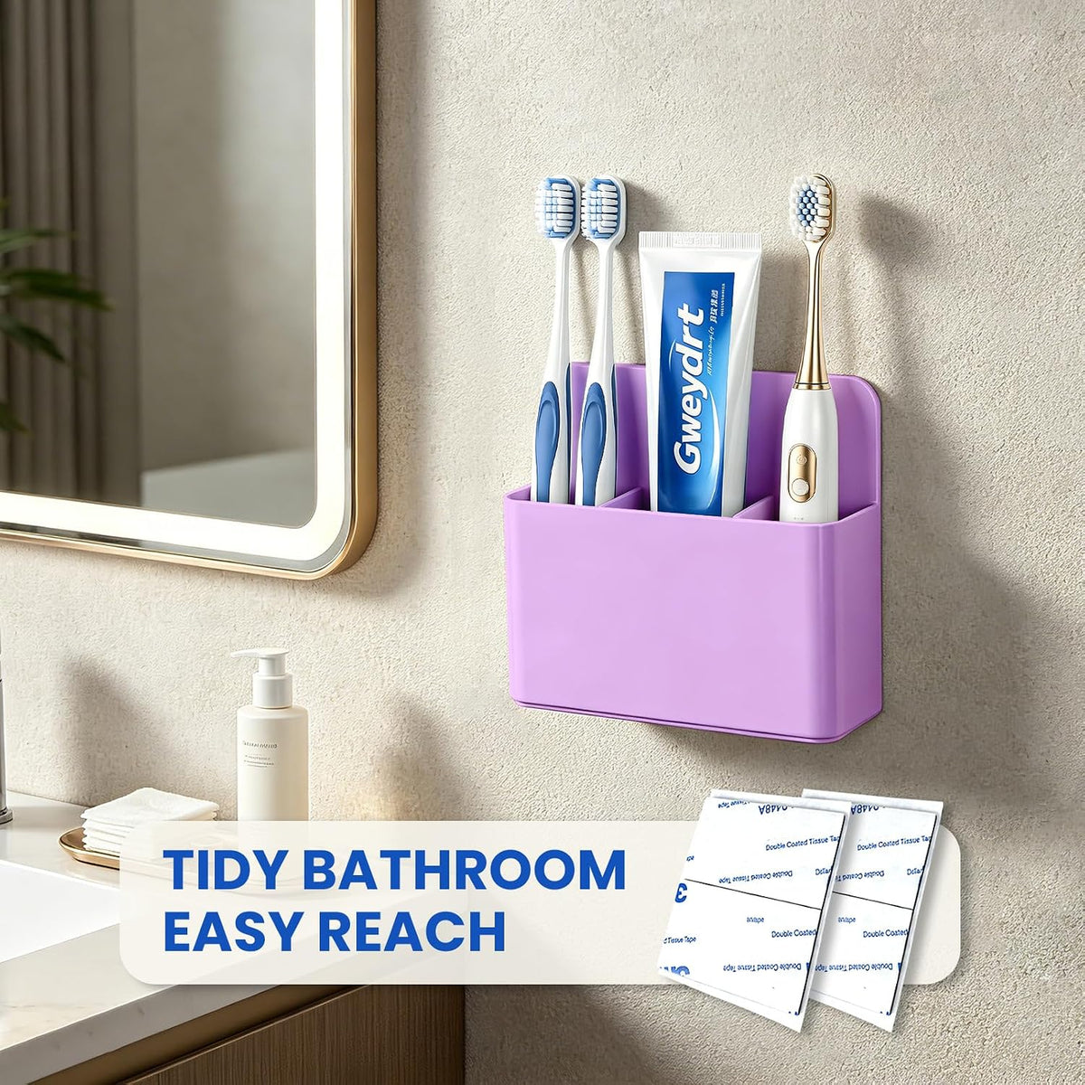 2 Pcs Magnetic Toothbrush Holders for Cruise Essentials 2026