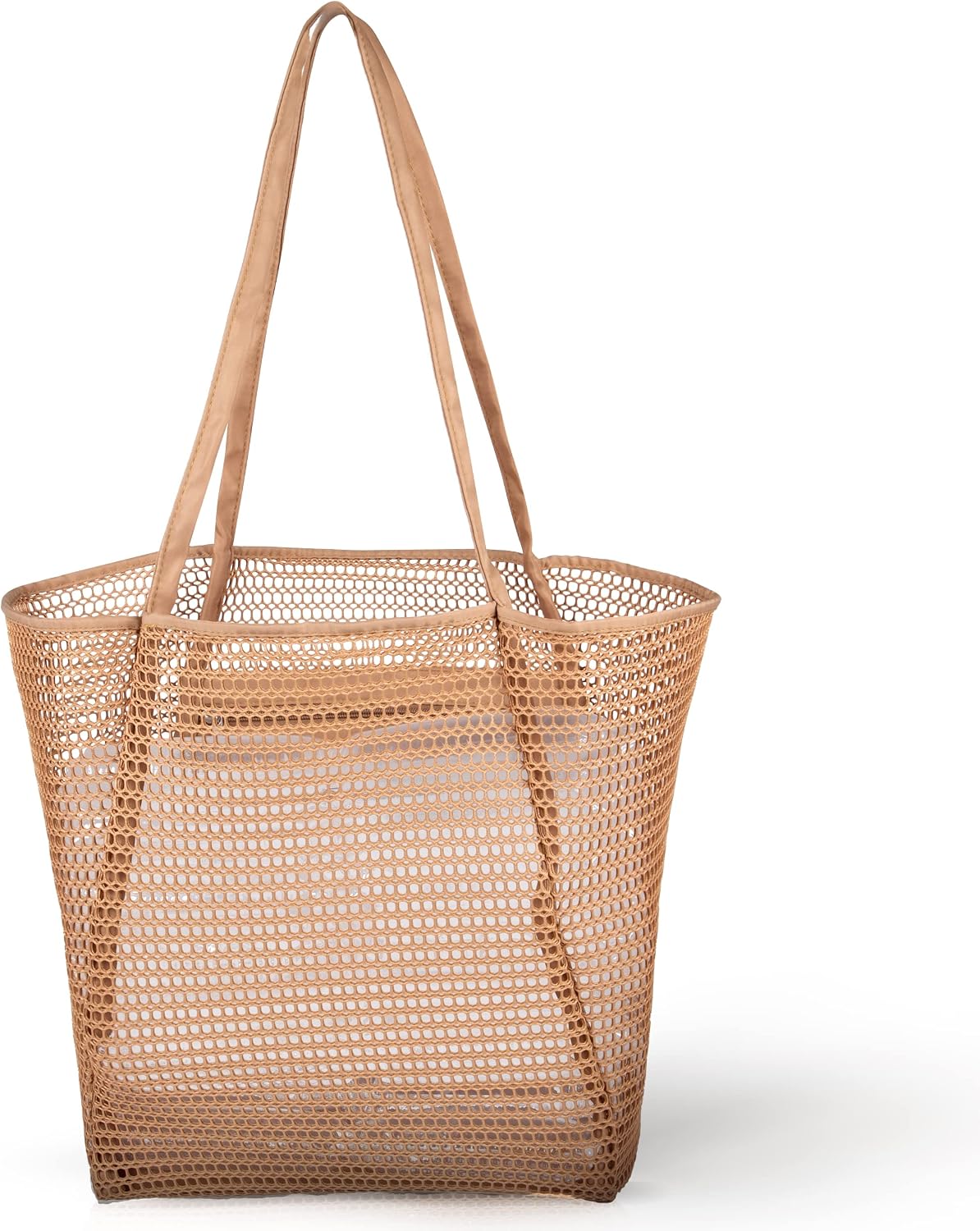 Dejaroo Lightweight Mesh Beach Bag - Beach Tote Bag with Thicker and Softer Straps - Packable Beach Bag with Inner Zipper