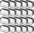 Tergy 20 Packs Clear Cosmetics Bags for Women Men Waterproof Toiletry Bags PVC Makeup Bags Organizer Case with Zipper for Travel Bathroom (Black)