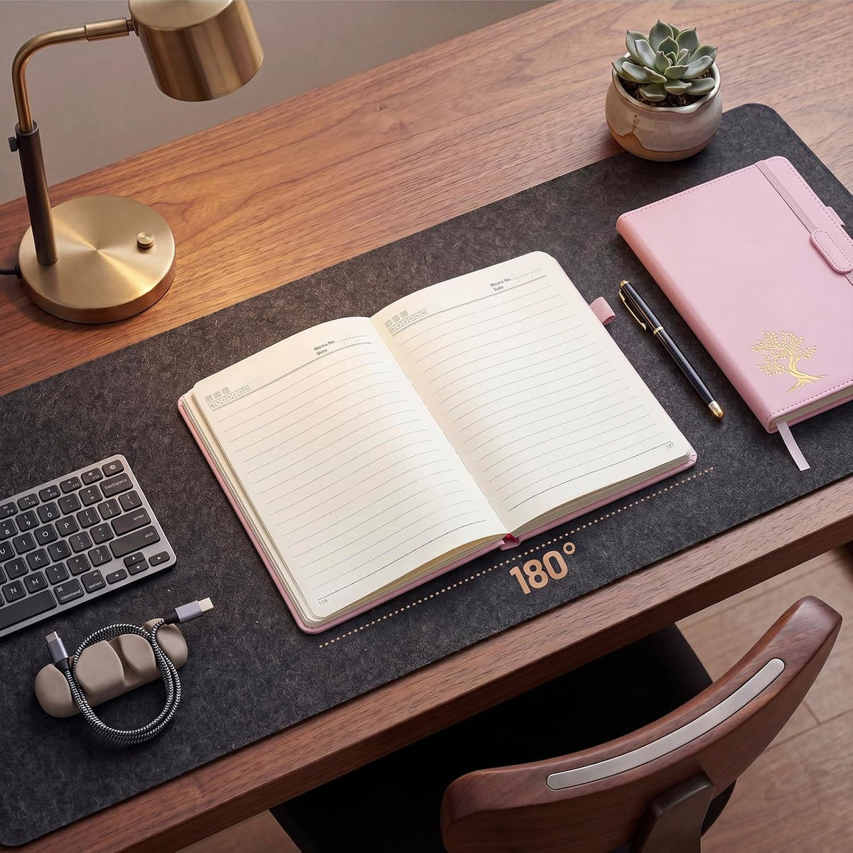 Vintage Hardcover Leather Journal Notebook, A5 Lined Notebook for Business Work School, 224 Pages 100GSM Thick No Bleed Paper, 180° Lay Flay Premium Writing Notebook for Note Taking Daily Diary Travel (Pink)