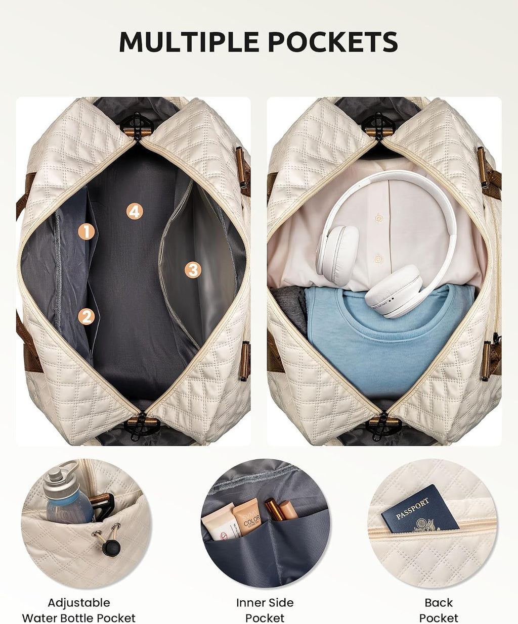 Girls/Kids Gifts Initial Duffle Bag with Shoe Compartment for Her