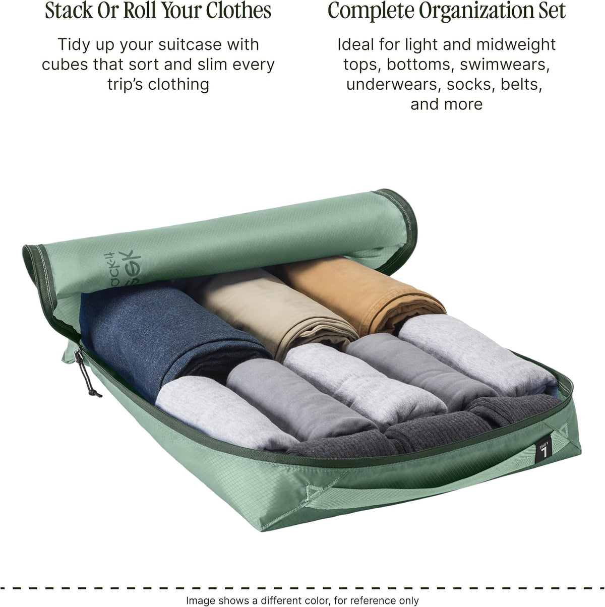 Eagle Creek Pack-It Isolate Cube Set, XS/S/M, 3 Piece Set, Storm Grey