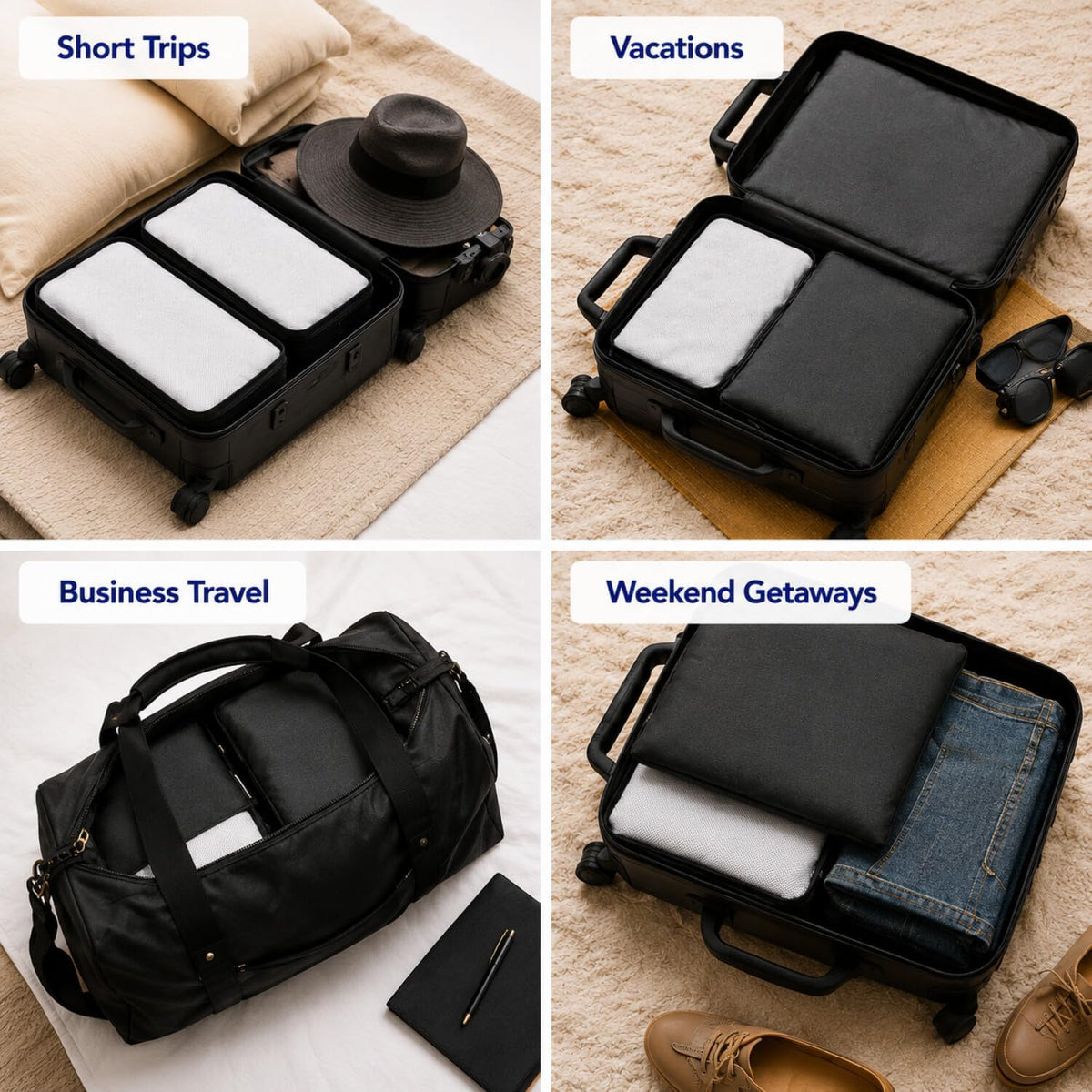 Brookstone Compression Packing Cubes, 6 Piece, Lightweight