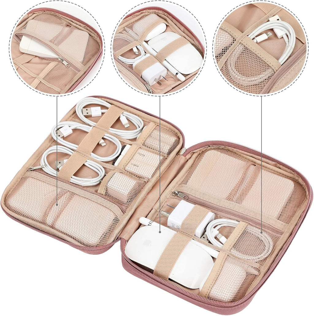 NISHEL Travel Cord Organizer, Electronic Cable Accessories Storage Bag