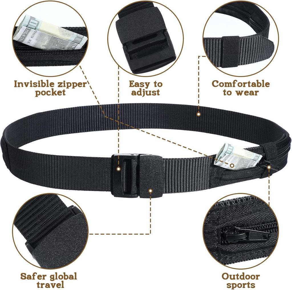 ElevateTech Travel Money Belt, Hidden Money Pouch Security Waist Wallet