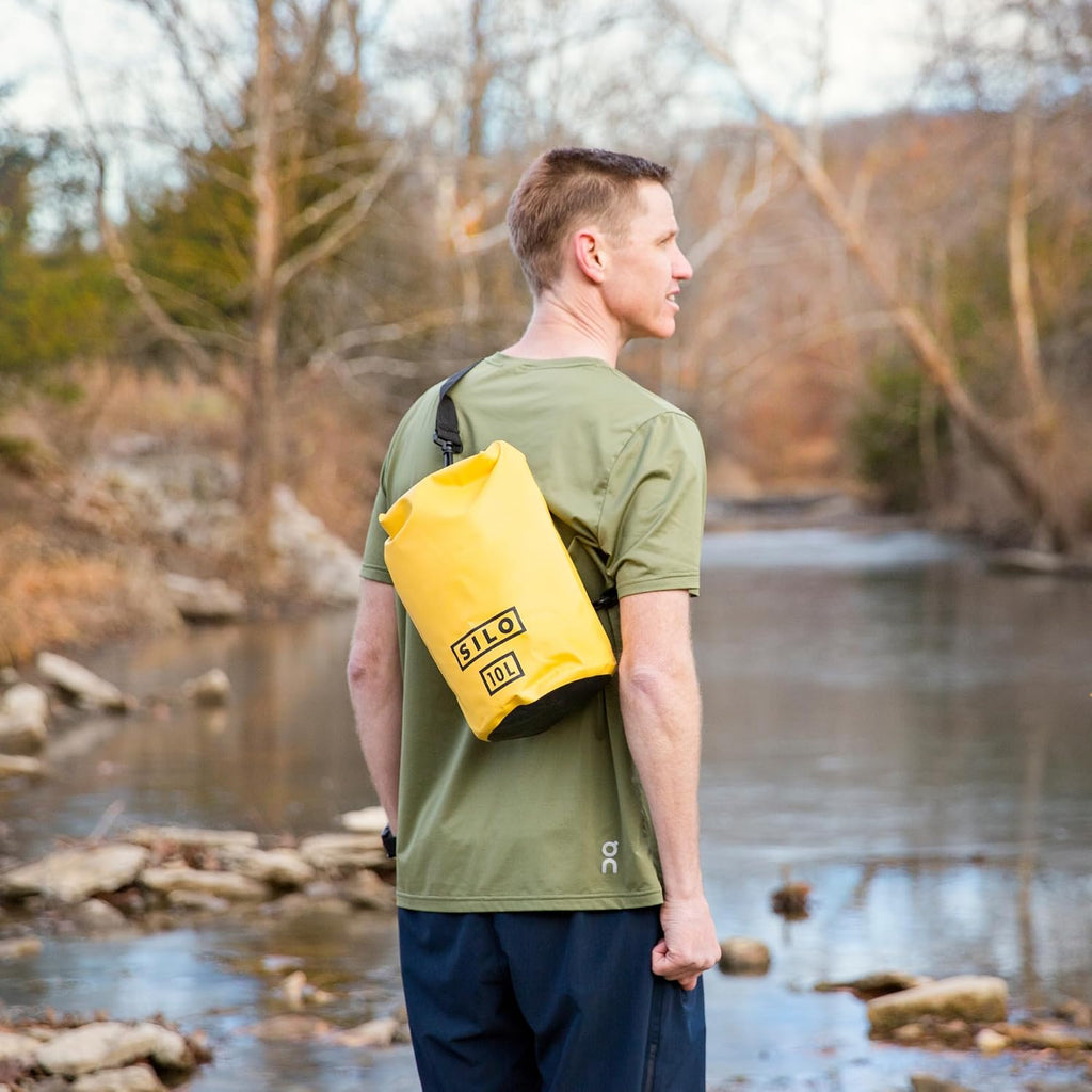 SILO Dry Drop 10L Waterproof Dry Bag - Roll-Top, Trail, Kayak - Black