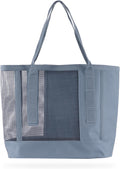MISSION Outdoor Cassi Lightweight Beach Tote Bag with Waterproof Bottom and Coated Mesh for Beach Boat Pool Sports