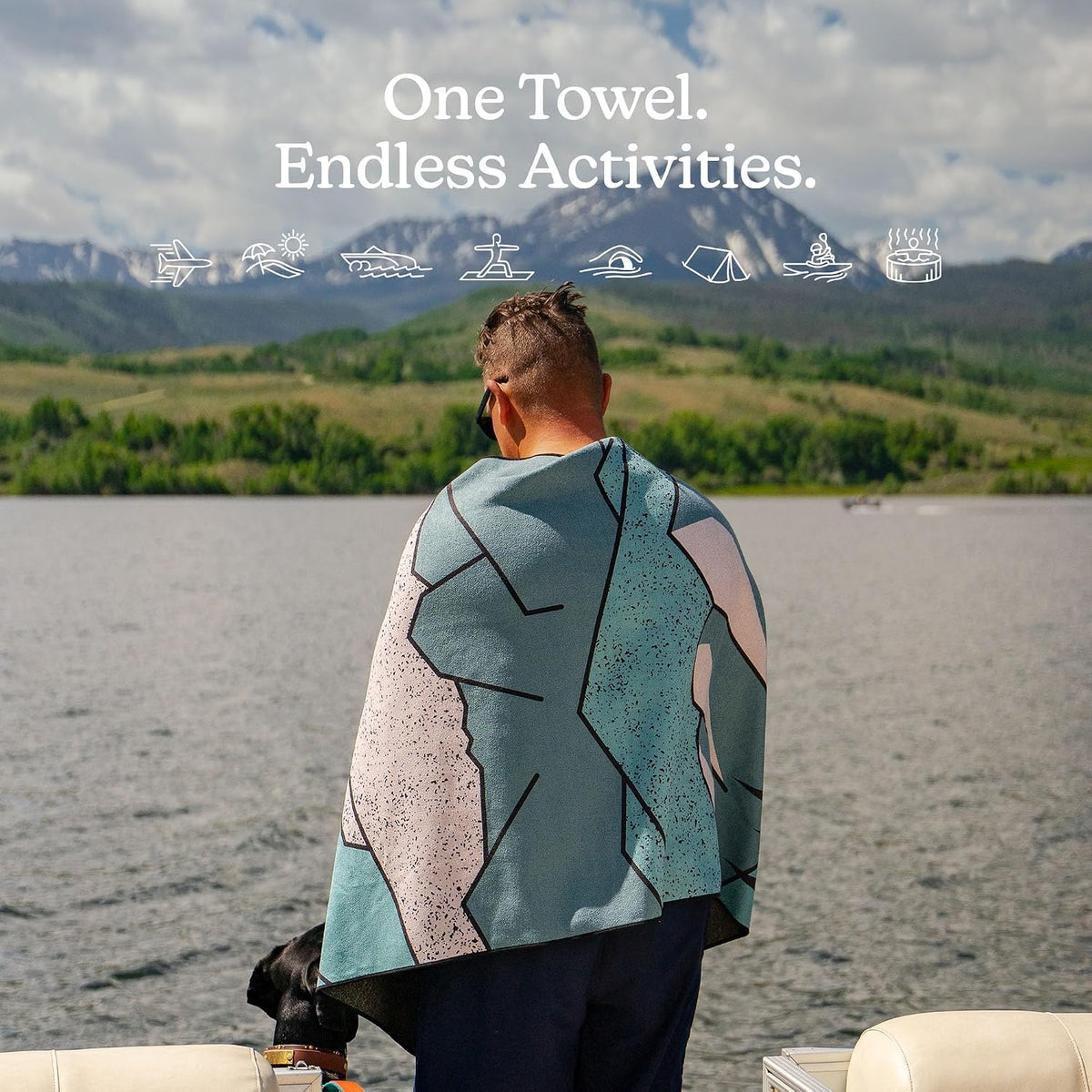 Nomadix Original Towel - National Parks- Perfect for Beach, Pool, Travel, Camping, Yoga - Made with Recycled Materials - Super Absorbent - Sand Resistant