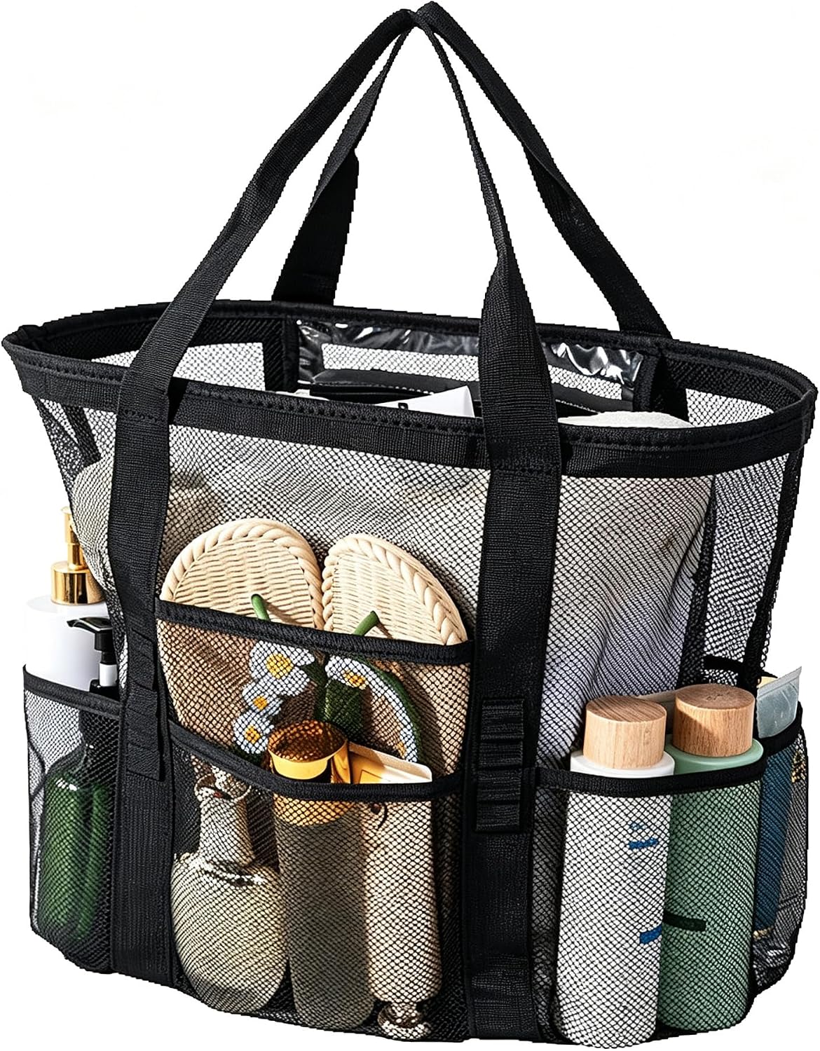 KELMALL XL Mesh Beach Tote, Sandproof Quick Dry Pool Vacation Bag