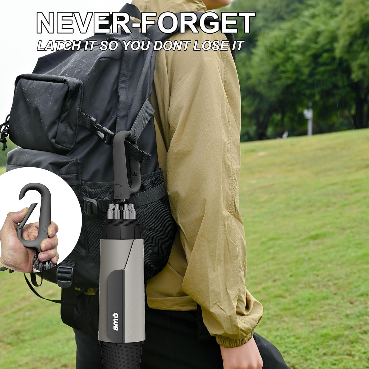 QWB Inverted Umbrella with Auto Open Close Windproof Compact Travel
