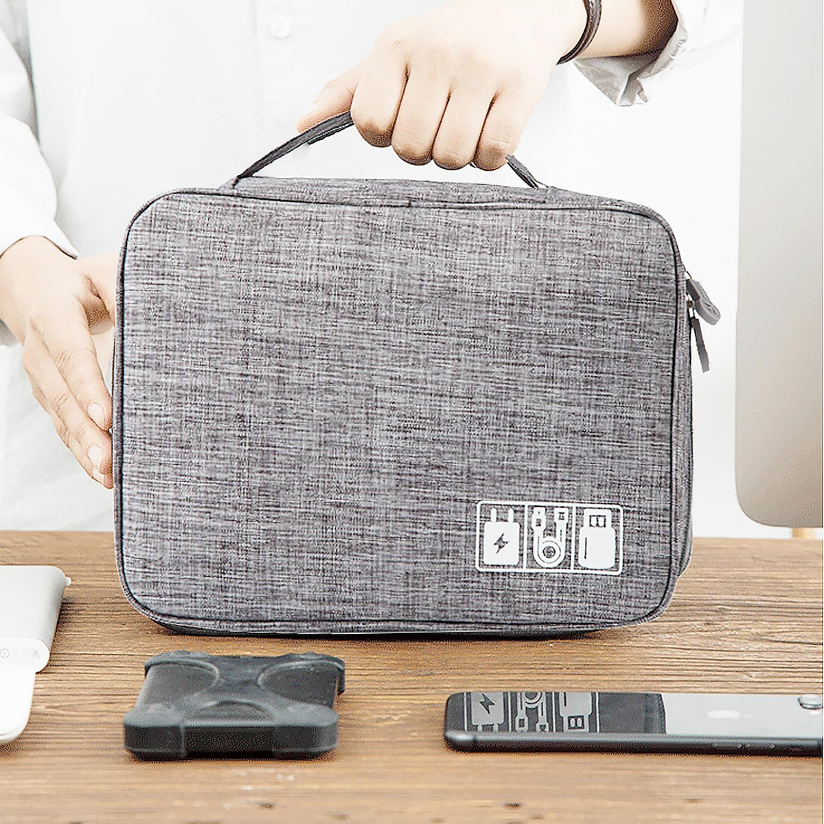 Organizer Case Small Electronic Devices USB Charger Accessories Mouse Phone Cable SD Power Bank Earphone