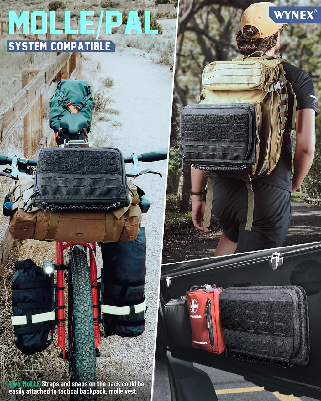 WYNEX Large Tactical Molle Admin Pouch, EDC Tool Organizer Bag