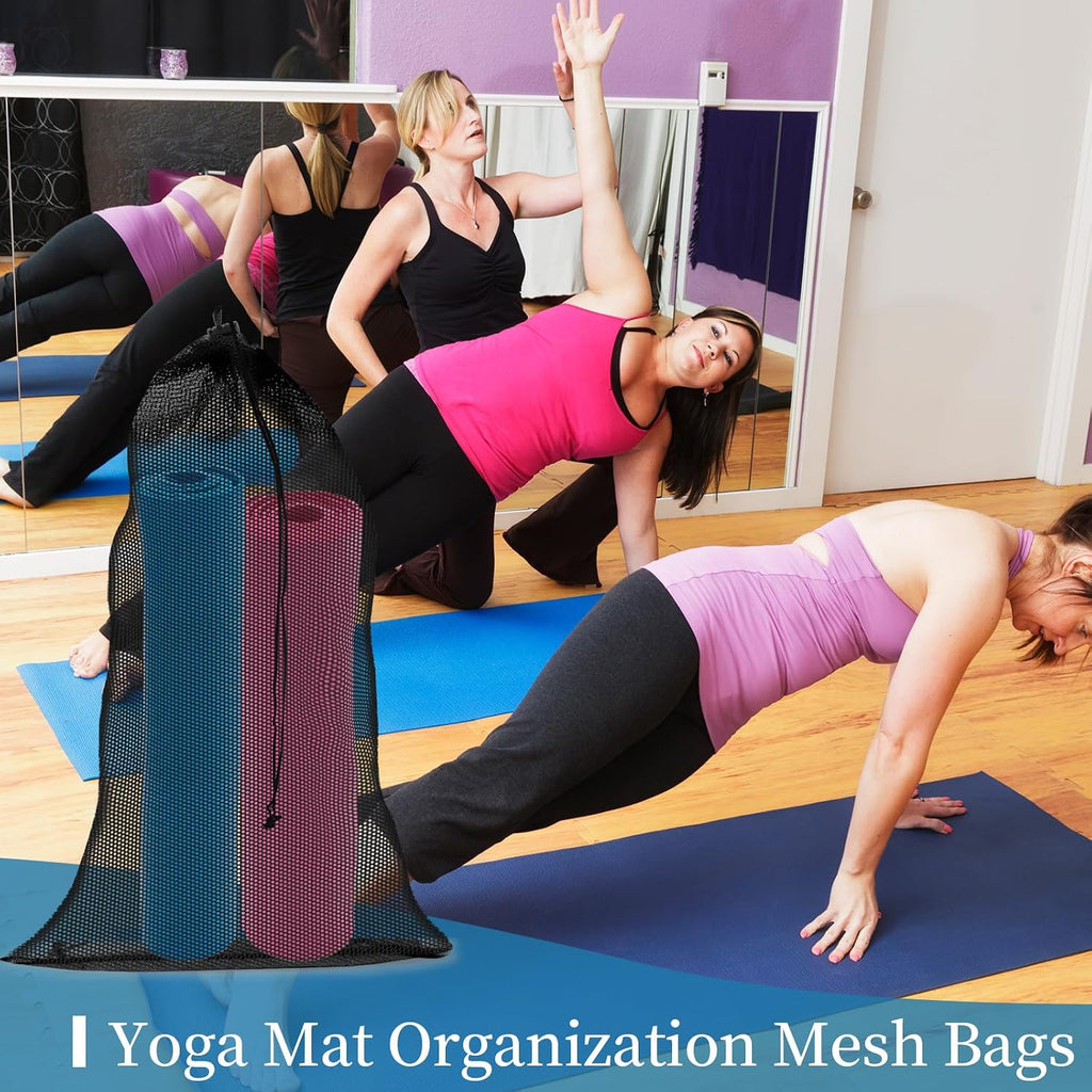6 Pack Mesh Bag Drawstring for Storage,23 x 47 Inch Net Bags with Lock