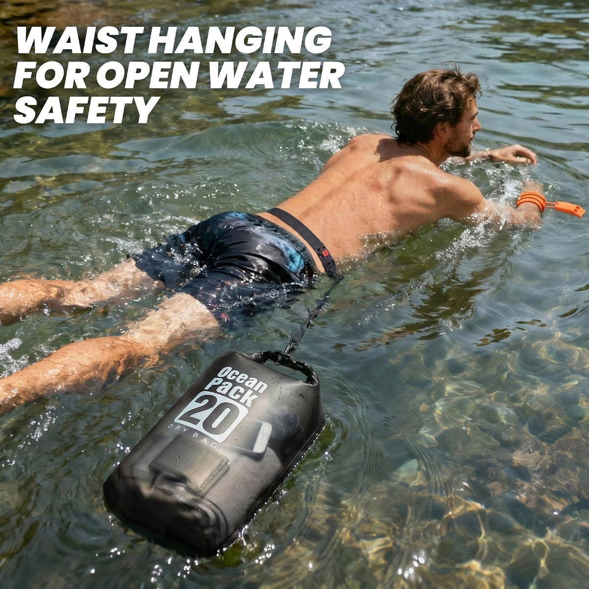 TILYMOL Waterproof Dry Bag Backpack for Kayaking, paddle boarding - 20L