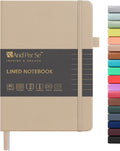 &And Per Se Lined Journal Notebook, 160 Pages, A5 5.7 x 8 inches College Ruled Thick Paper Notebook Journals for Writing, Hardcover Notebooks for Women Men Office School (1 Pack, Apricot)