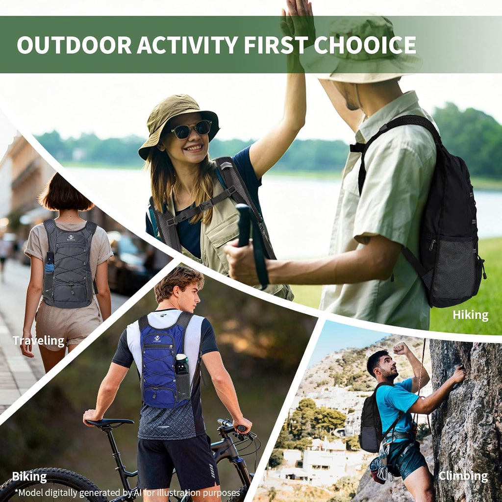 15L Small Hiking Backpack for Women Men Foldable Packable Backpack Ultralight Daypack for Travel Camping Hiking Outdoor