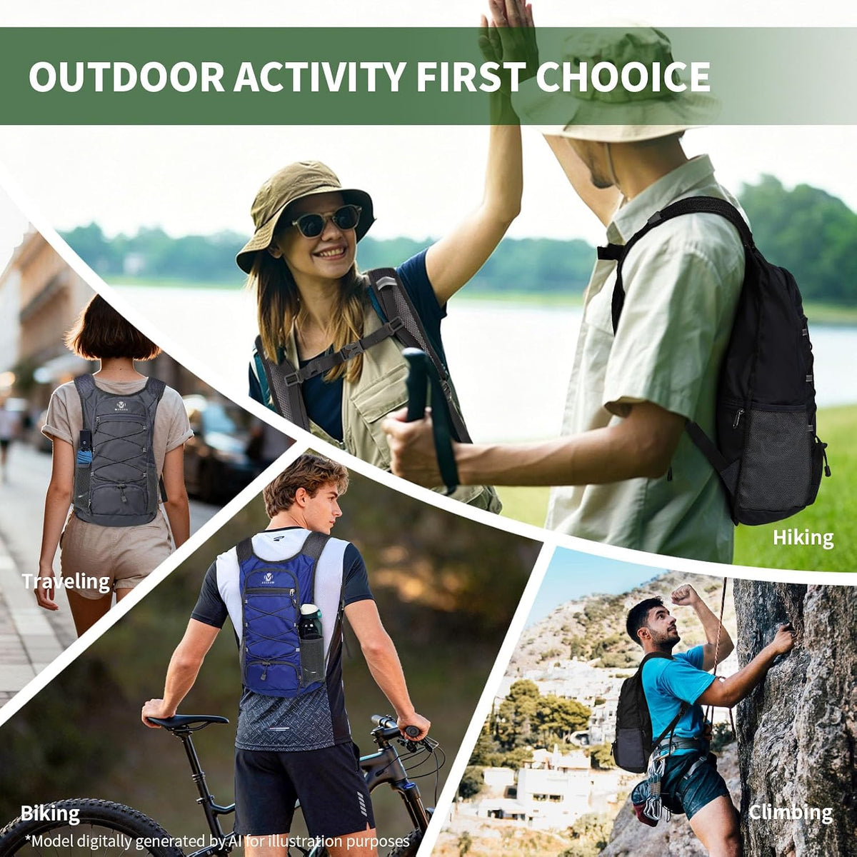 15L Small Hiking Backpack for Women Men Foldable Packable Backpack Ultralight Daypack for Travel Camping Hiking Outdoor