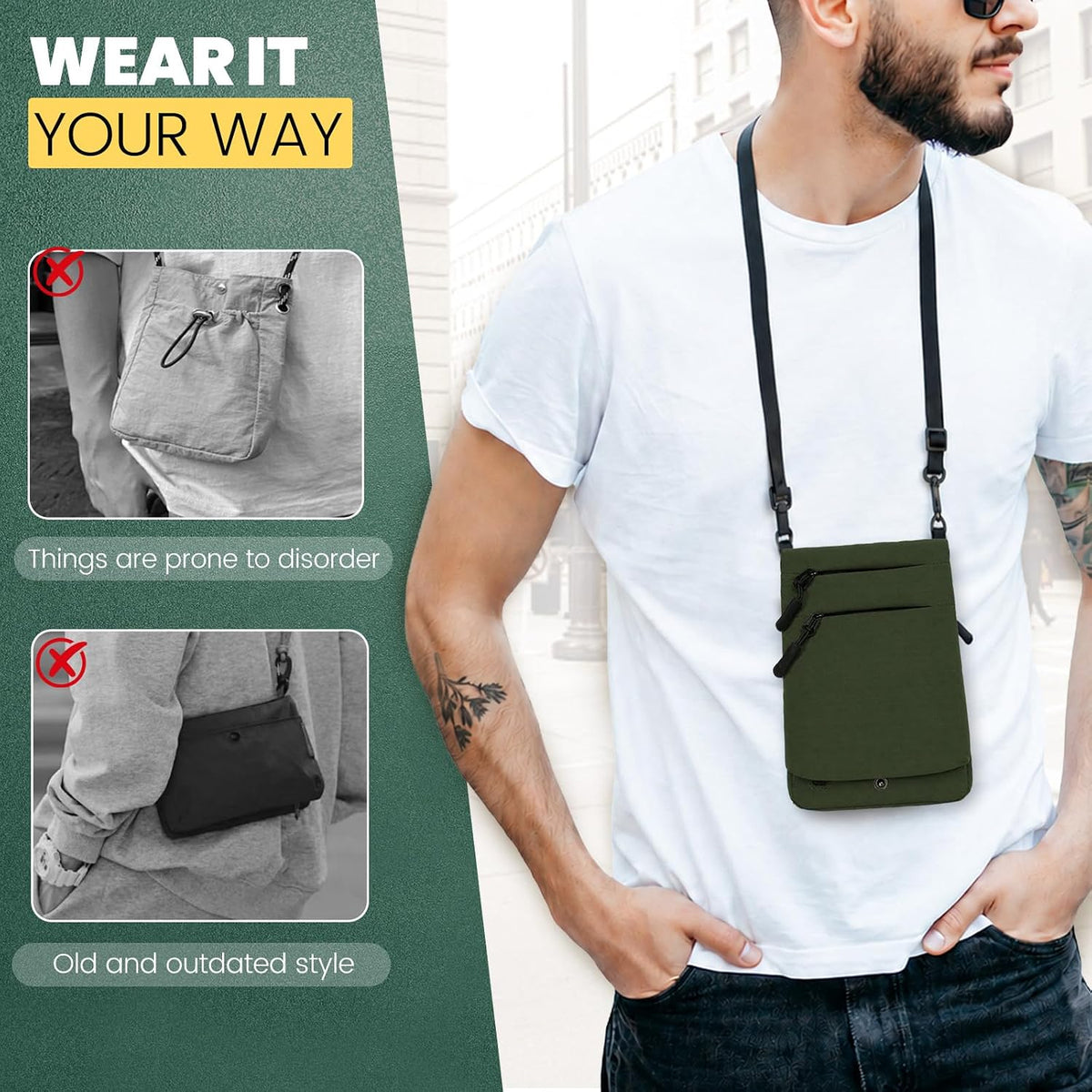 RFID Blocking Passport Holder for Travel Women Wallet Suit Single & Couples, Travel Essentials Neck Wallet with Adjustable Strap and Multi-Pocket Document Organizer Men for International Travelers