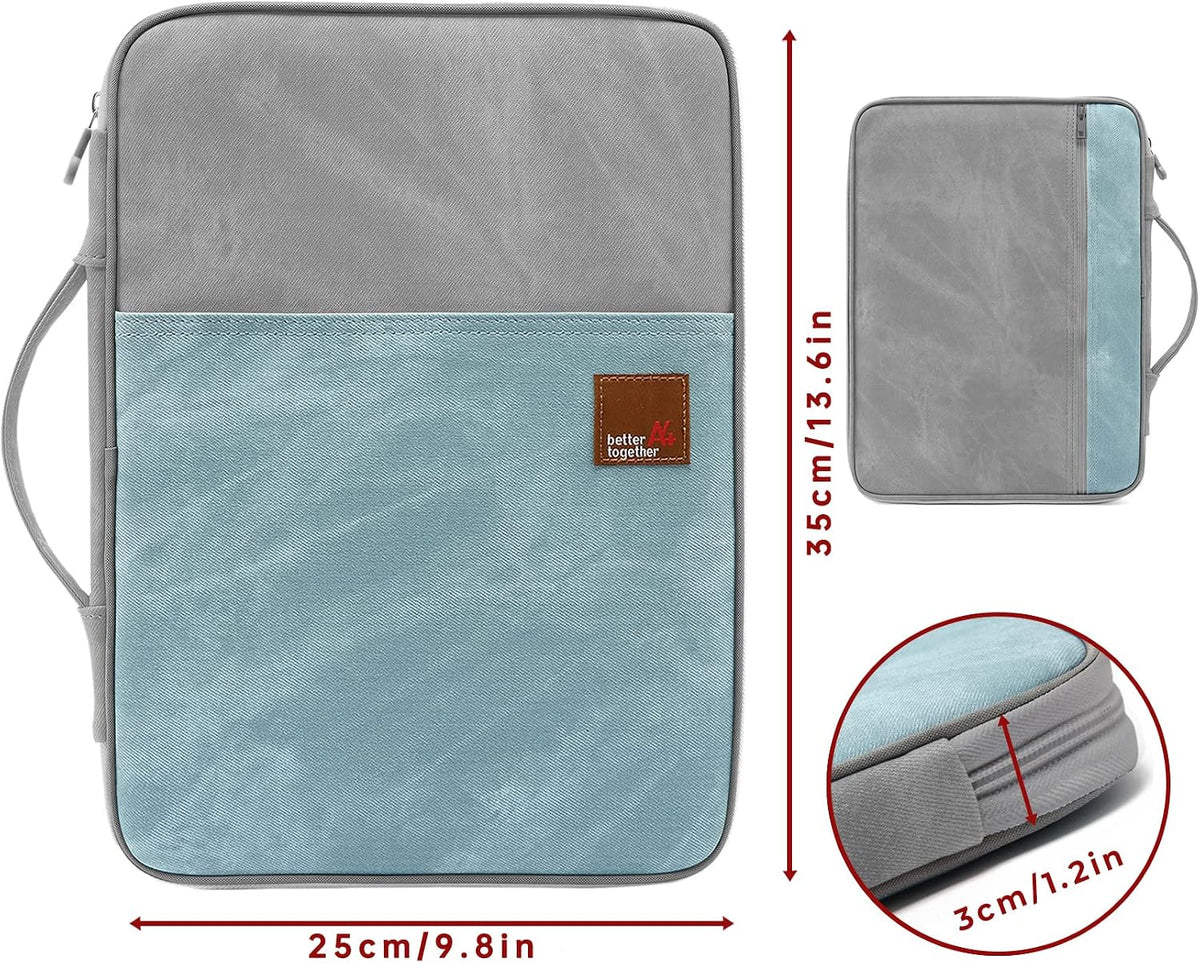 Lanola A4 Document Bags Portfolio Waterproof Business File Holder Travel Gear Organizer Electronics Accessories Bag
