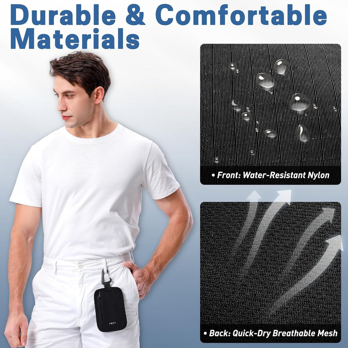 YOYI YOYI RFID Blocking Hidden Stash Clip, Travel Wallet Water-Repellent
