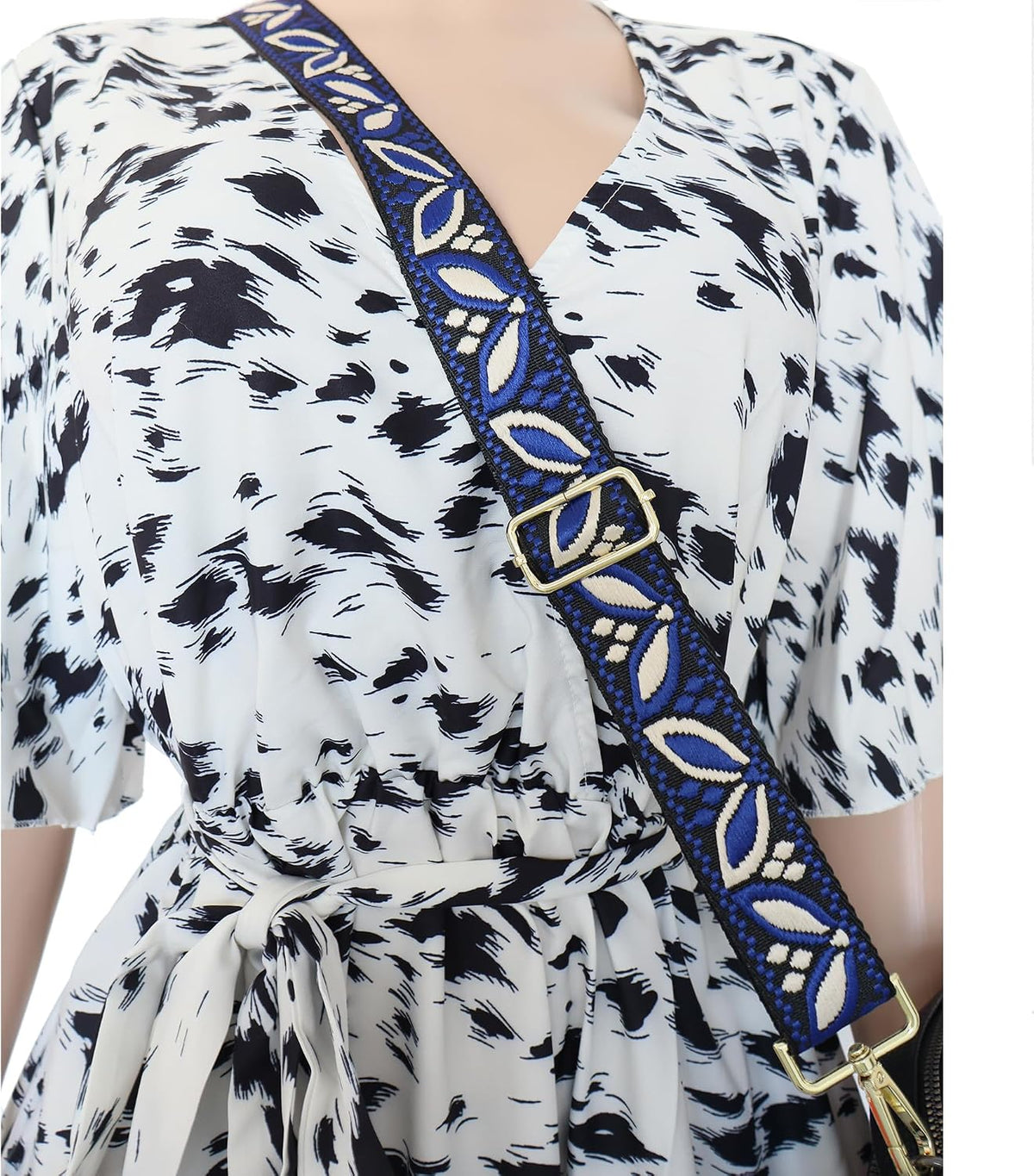 1.5" Wide Purse Strap Adjustable Replacement Gold Hardware Long Crossbody Bag Strap for Thick Shoulder Bags Canvas Handbags Straps