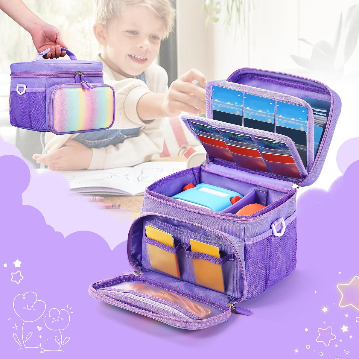 Carrying Case Fit for Yoto Player 3rd Generation & Headphone,Holds 30 Cards