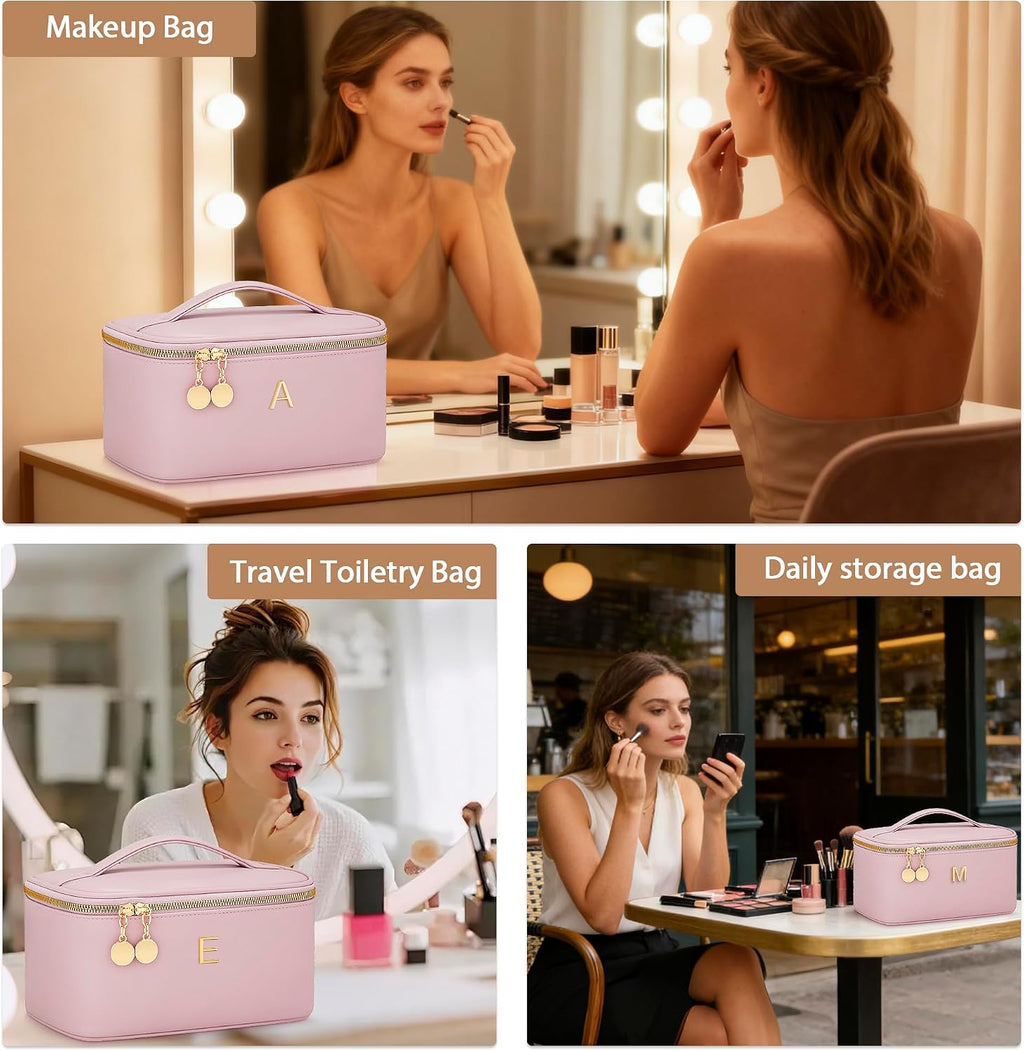 Personalized Makeup Bag Gifts for Women Travel Cosmetic Case