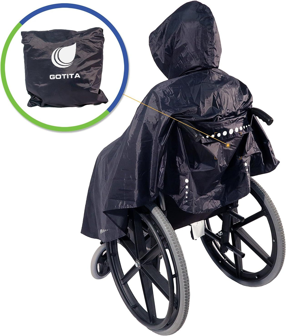 – Waterproof Poncho for wheelchairs – Universal Raincoat – Italian design