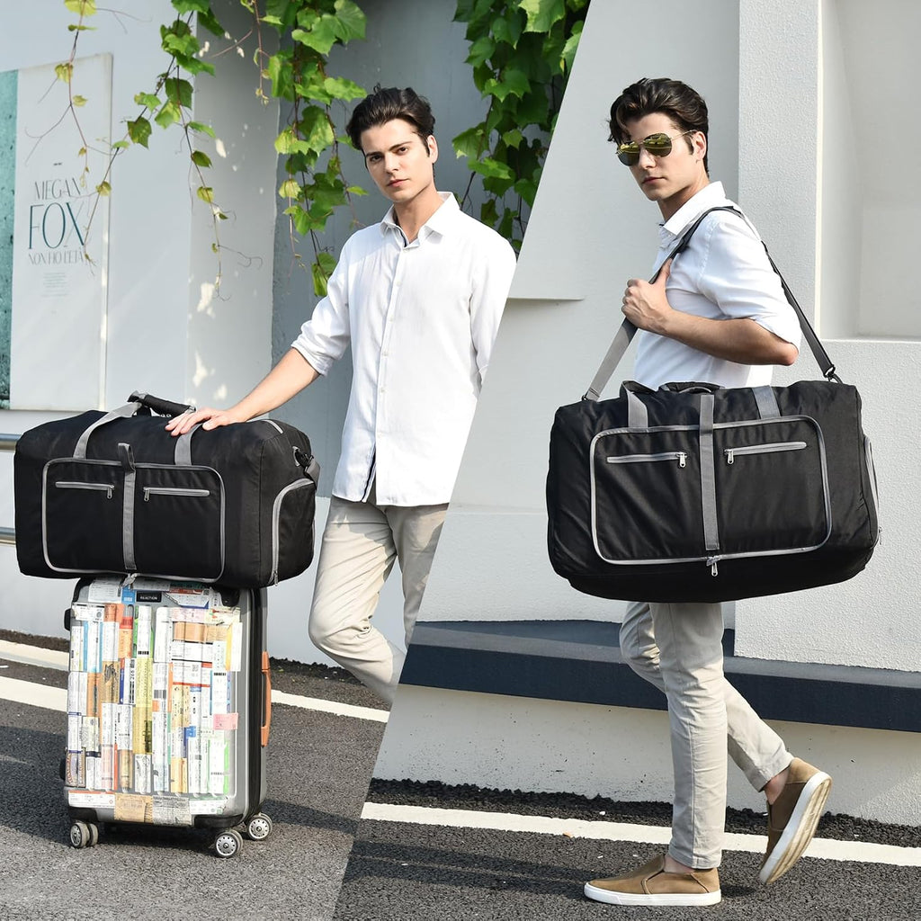 Dimayar 85L Foldable Duffle Bag for Travel, Lightweight Weekender Bags