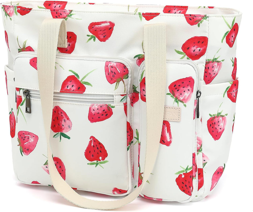 Women Tote Bag With Muti-Pockets,Lightweight Shoulder Bag,Large Capacity Handbag for Travel, Work, Gym