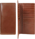 ELIZO Men's Genuine Leather Long Wallet - RFID Blocking Rodeo Checkbook Wallet | Western Bifold Wallet with 16 Card Slots, ID Window | Top Grain Leather Cowboy Wallet | Tequila